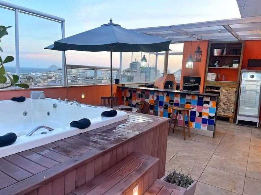 Cobertura encantadora com jacuzzi e área gourmet