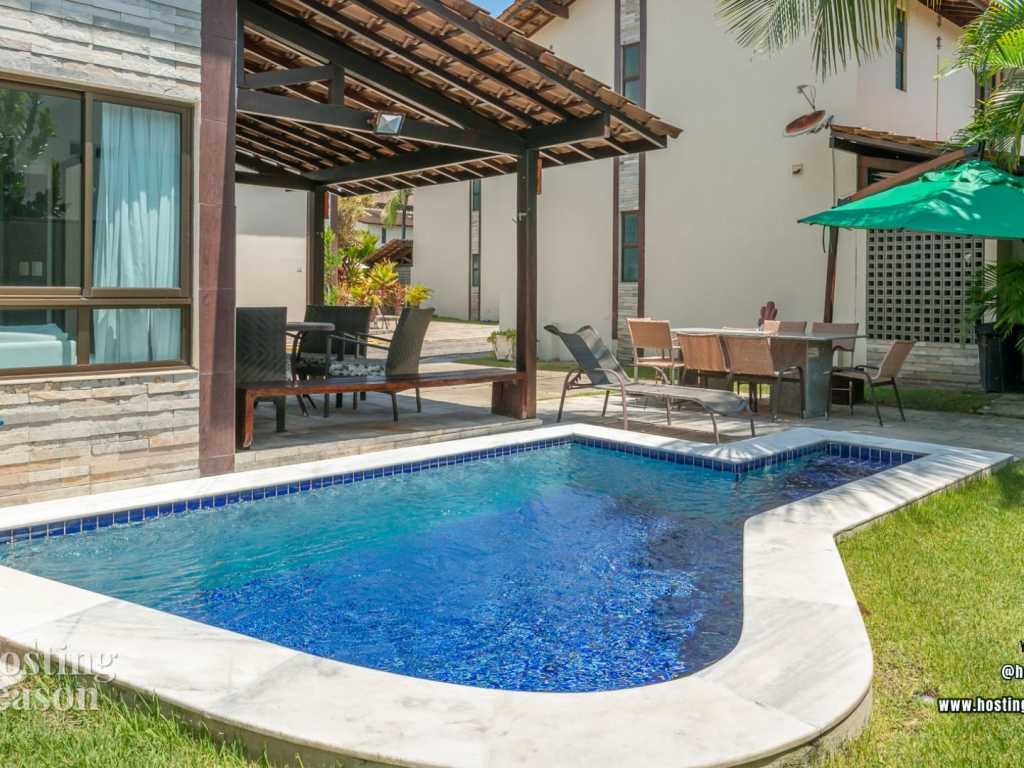 MAR37 Confortável Casa em Muro Alto – Porto de Galinhas Piscina Privada 3 suítes