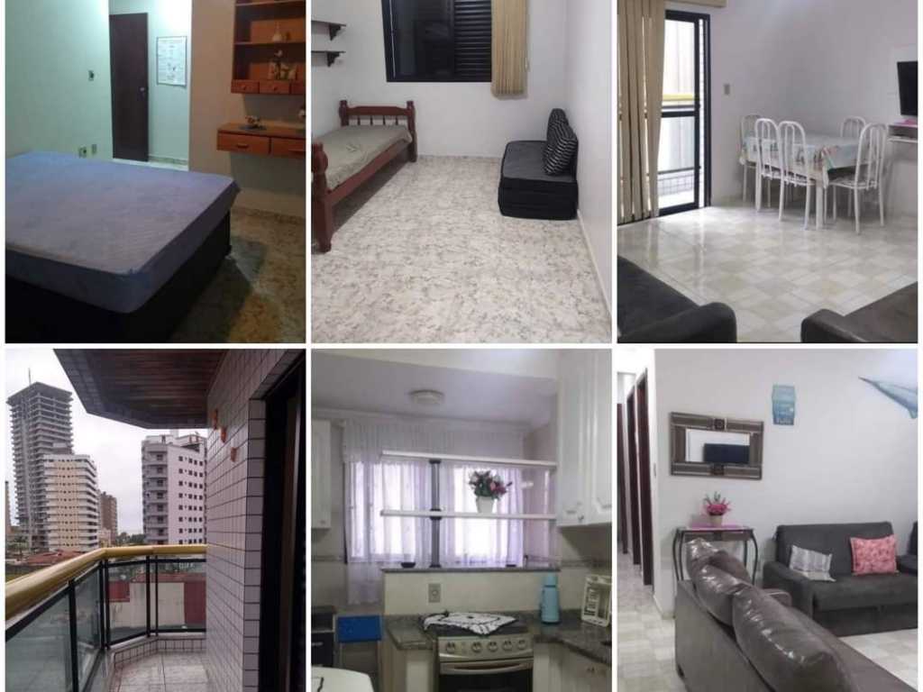 Apto 2 dorm praia grande caicara