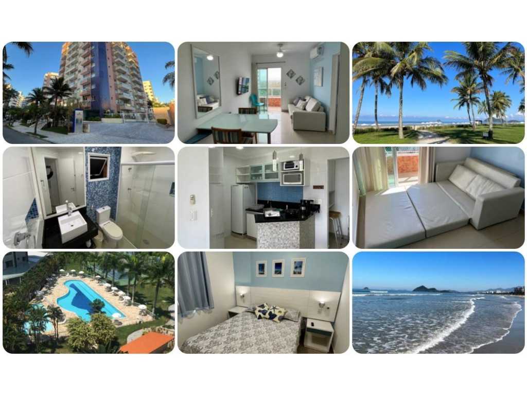 Flat Riviera c/ Ar Cond. no Módulo 06 e a 150m da praia - (11) 99887-5597 WhatsApp