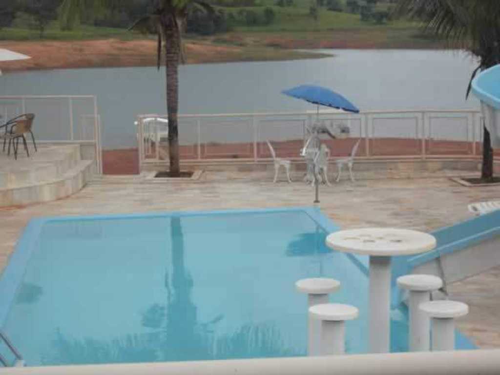 Alugar - Casa na beira do lago,4 suites, lazer completo, sal�o festas com boate,jogos,lancha.