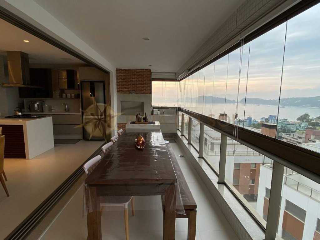 COD 528 - Apartamento para alugar no Residencial Punta Blu Bombinhas, com vista mar e área de lazer