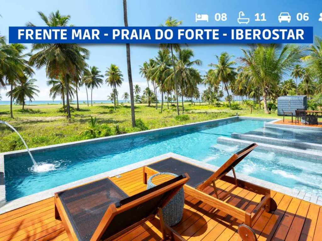 Férias dos Sonhos - Praia do Forte - 9 Suítes - Frente Mar