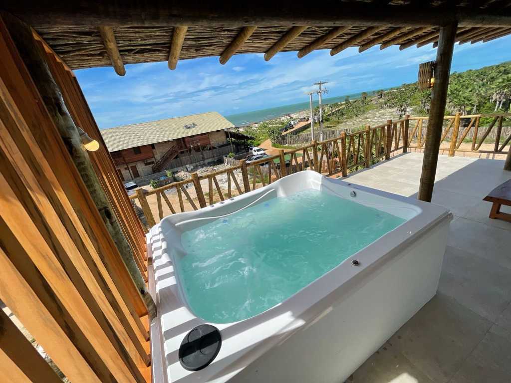 Ap. com rooftop, jacuzzi, churrasqueira e vista espetacular para o mar