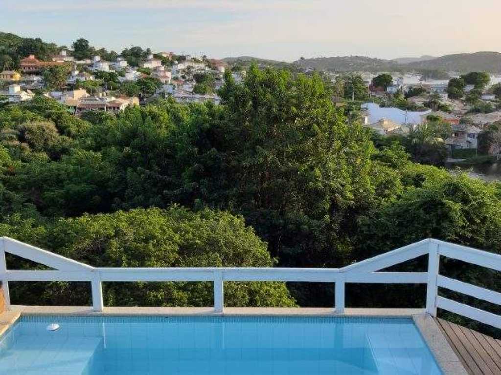 Casa com 5 suítes e 1 quarto com linda vista para o mar – Ossos, Búzios