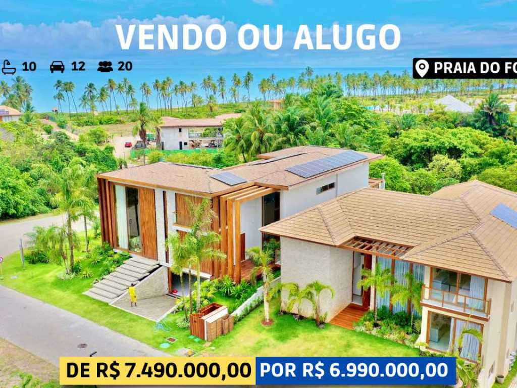 Casa Alto Padrão 8 Suítes em Praia do Forte no Condomínio Praia Bella Com Acesso ao MAR