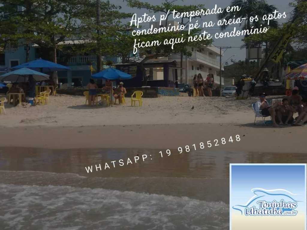 Apartamentos Pé na areia Praia das Toninhas Ubatuba