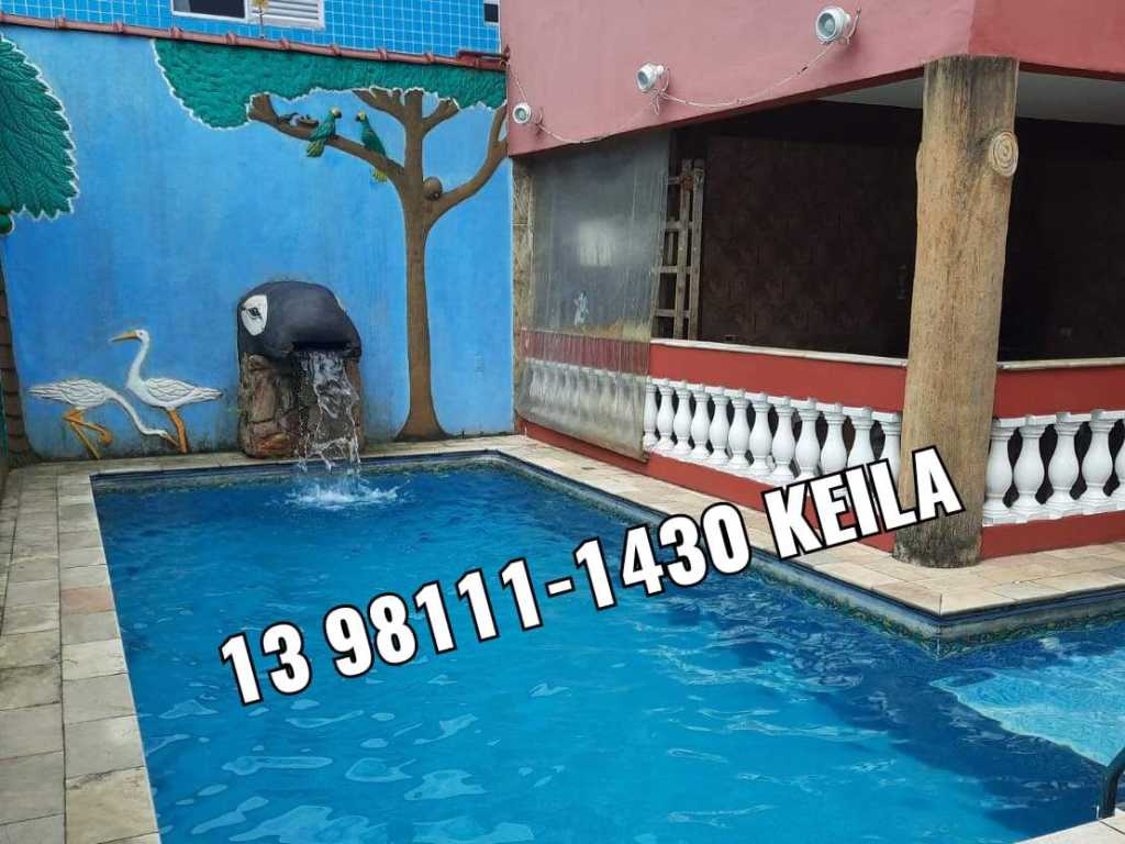 Casa com piscina Balneario Maracanã - Praia grande ( Keila)