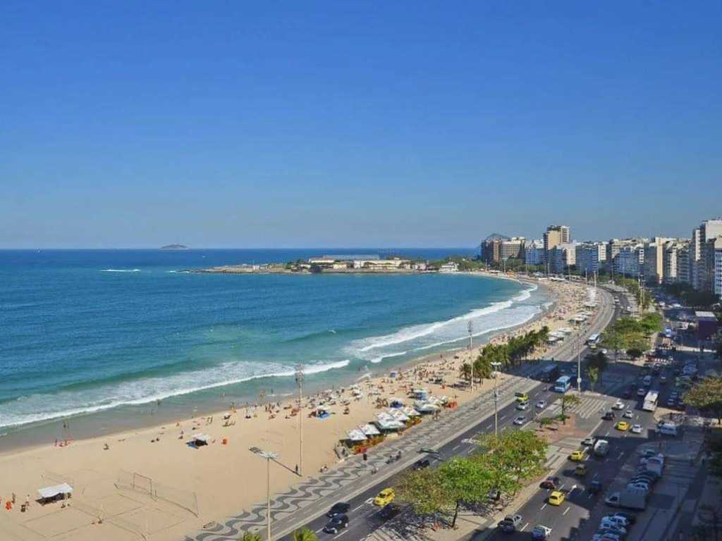 Incrivel cobertura de frente para o mar com 3 quartos e piscina particular em Copacabana!