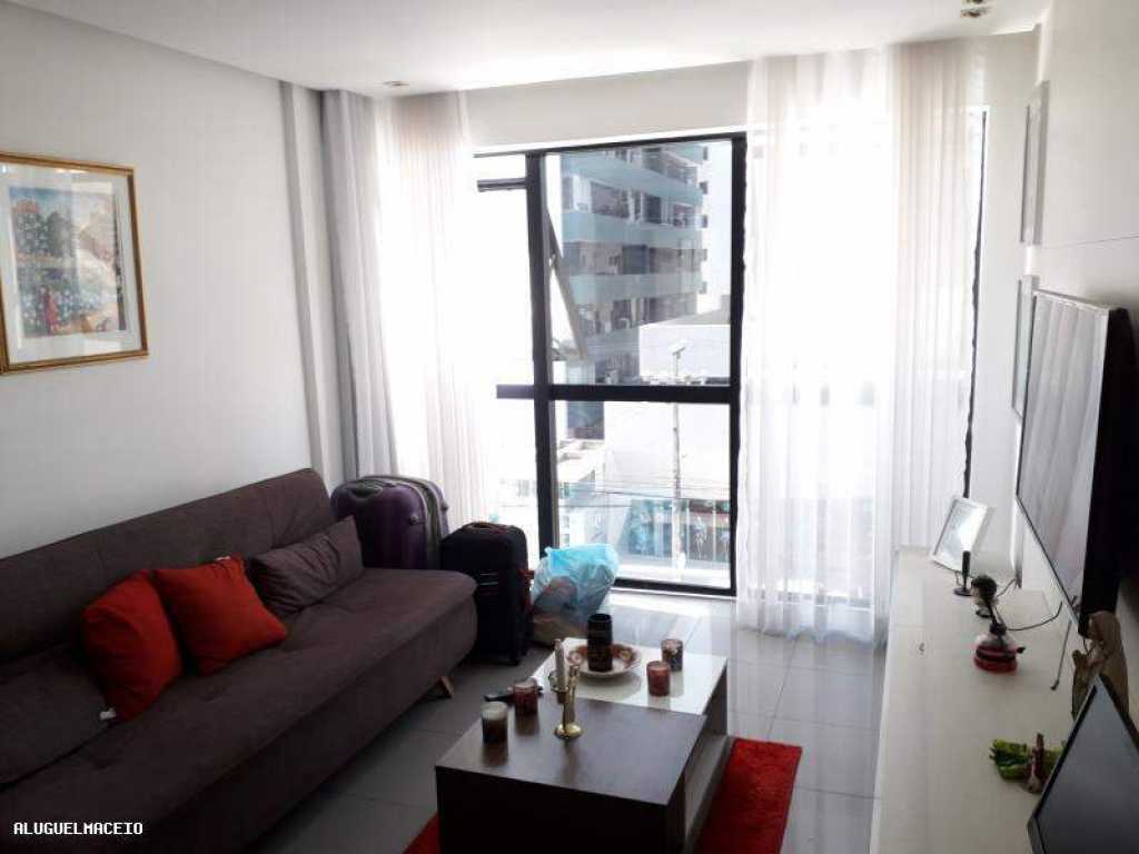 Apartamento para Temporada, Maceió / AL, bairro Ponta verde, 1 dormitório, 1 suíte, 1 banheiro, 1 garagem, mobiliado, área total 50