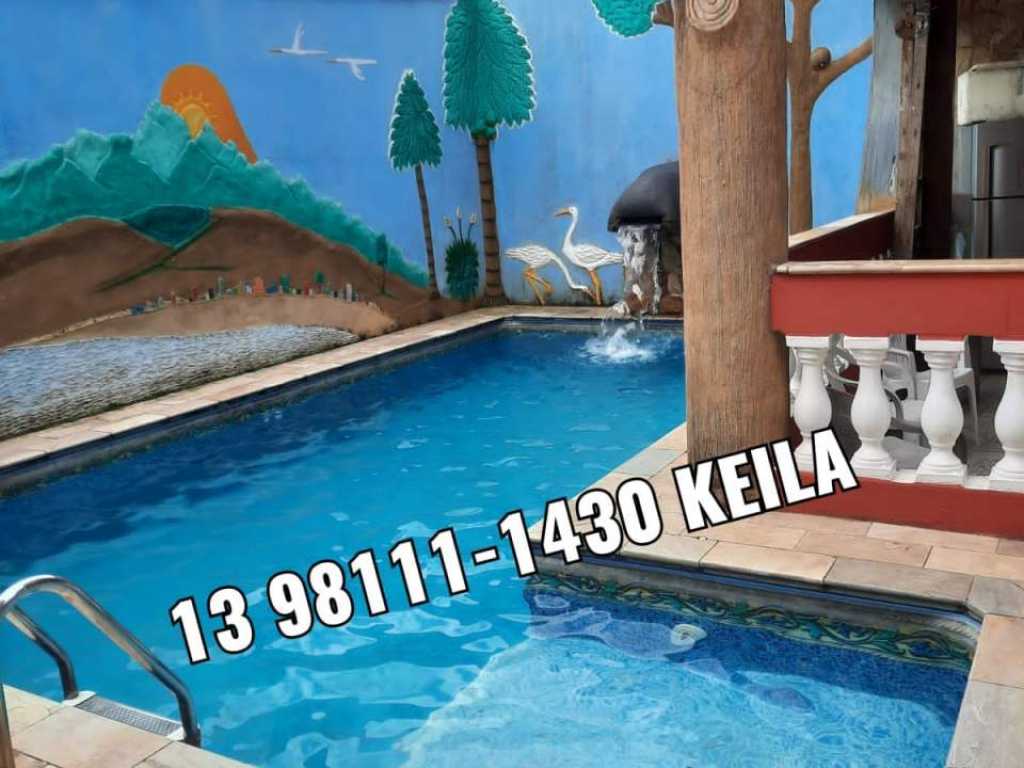 Casa com piscina Balneario Maracanã - Praia grande ( Keila)