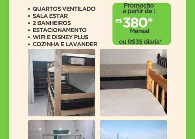 Alugo quartos Compartilhado e diária